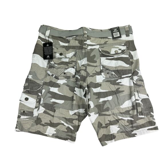 X-Ray Mens Belted D-Ring Camo Cargo Shorts Gray 44 - Picture 3 of 4